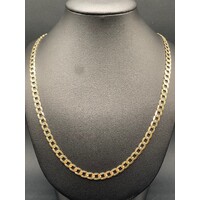 Unisex 9ct Yellow Gold Curb Link Necklace