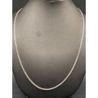 Ladies 9ct White Gold Curb Link Necklace