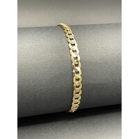 Unisex 9ct Yellow Gold Curb Link Bracelet