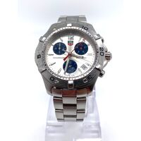 TAG Heuer Aquaracer Chronograph CAF1111 Stainless Steel Silver Dial Mens Watch