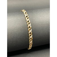 Ladies 9ct Yellow Gold Figure 8 Link Bracelet