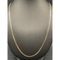 Unisex 9ct Yellow Gold Curb Link Necklace