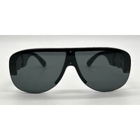 Versace Medusa Biggie GB1/87 140 3N Shield Black Dark Grey Mens Sunglasses