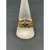 Ladies 18ct Yellow Gold 3 in 1 Diamond Ring