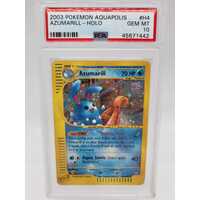 Pokémon TCG 2003 Aquapolis Azumarill #H4 Holo E-Reader Card PSA GEM MT 10