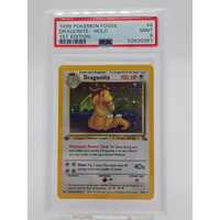 Pokémon TCG 1999 Fossil Dragonite 1st Edition Holo Card #4 PSA Mint 9