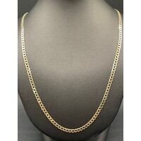 Unisex 9ct Yellow Gold Curb Link Necklace