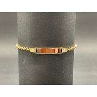 Childs 10ct Yellow Gold Belcher Link ID Bracelet