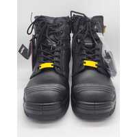 KingGee K27985 Phoenix 6CZ EH Side Up Work Safety Boots Black Size Mens US 10.5