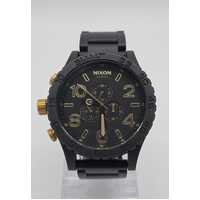 Nixon Simplify The 51-30 Chrono Matte Black Gold Stainless Steel Mens Watch