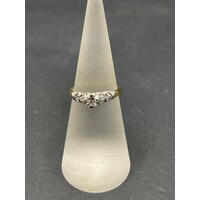 Ladies 18ct Yellow Gold Vintage Design Diamond Ring