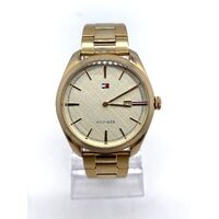 Tommy Hilfiger Gold Mens Stainless Steel Watch 5 Bar Water Resistant