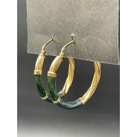 Ladies 9ct Yellow Gold Round Hoop Earrings