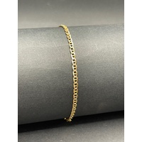 Unisex 9ct Yellow Gold Anchor Link Bracelet