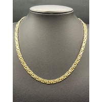 Ladies 18ct Yellow Gold Fancy Flat Link Necklace