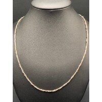 Ladies 18ct Two Tone Gold Twist Link Necklace