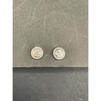 Ladies 9ct Yellow Gold Diamond Stud Earrings