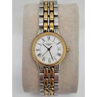 Longines Ladies Quartz Two-Tone Gold Silver Bracelet White Dial Watch L5.149.3