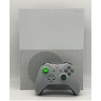 Microsoft Xbox One S 1TB Game Console White 1681 with Controller and Leads