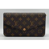 Louis Vuitton Felicie Pochette Monogram Canvas Bag with Removable Chain Strap