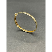 Child's 9ct Yellow Gold Round Adjustable Bangle