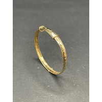 Child's 9ct Yellow Gold Round Adjustable Bangle