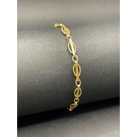 Ladies 18ct Yellow Gold Fancy Link Bracelet