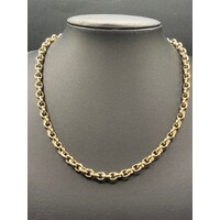 Ladies 9ct Yellow Gold Belcher Link Necklace