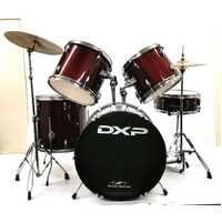 DXP Rock Series 5 Piece Drum Kit with Hi-Hat Cymbals Stands Kick Pedal