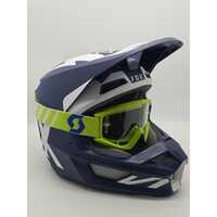 FOX V1 Werd Adult MX Motocross Helmet Navy Size XL 61-62 with Scott Goggles