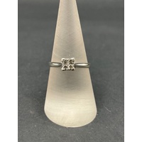 Ladies 9ct White Gold Diamond Ring