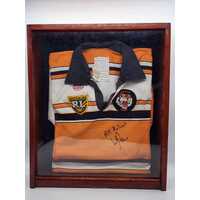 Australian RL Balmain Tigers Signed Wayne Pearce Framed Vintage Jersey