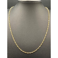 Unisex 14ct Yellow Gold Margarita Twist Link Necklace