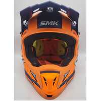 SMK Allterra MX Off Road Motorcycle Helmet Size L Orange Blue