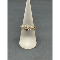 Ladies 9ct Yellow Gold Diamond Cluster Ring