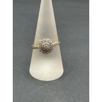 Ladies 9ct Yellow Gold Diamond Cluster Ring