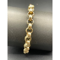 Ladies 9ct Yellow Gold Belcher Link Bracelet