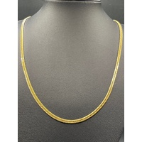 Unisex 18ct Yellow Gold Double Curb Link Necklace