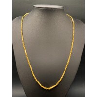 Unisex 22ct Yellow Gold Fancy Link Necklace