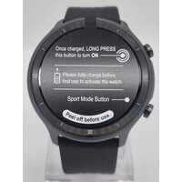 Ryze Flex Fitness and Wellbeing Smart Watch Dark Grey with Black Strap