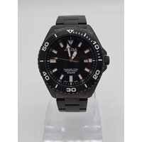 Alba Active Sports Stainless Steel Black Mens Watch 100m Water Resistance