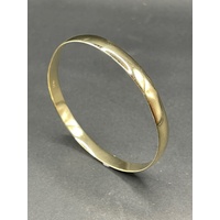 Ladies 9ct Yellow Gold Round Bangle