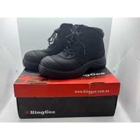 KingGee Ladies Tradie Zip/Lace Steel Cap Safety Work Boot K26490 Black 5 AU/US