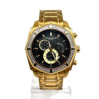 Michael Hill Mens Chrono Watch 1/2 Carat TW of Diamonds Gold Stainless Steel