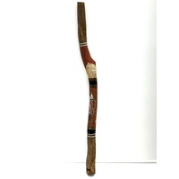 Didgeridoo Custom-Made Using Tree Log Aboriginal Fish Painting Around The Body