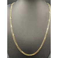 Unisex 9ct Yellow Gold Mixed Link Necklace