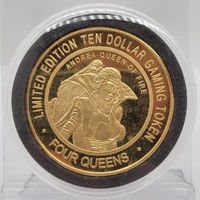 Four Queens Hotel Limited Edition Ten Dollar Gaming Token Andrea Queen of Fire