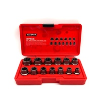 ToolPro 13 Piece 3/8 Inch Bolt Extractor Socket Set with Red Case