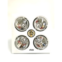 Click 4 x 275W with Infrared Globes LED Light 6W 3 in 1 Heater Exhaust Fan