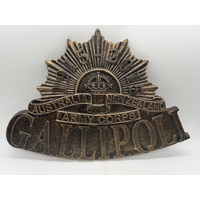 ANZAC 1915-2015 Army Corps Gallipoli Cast Iron Plaque